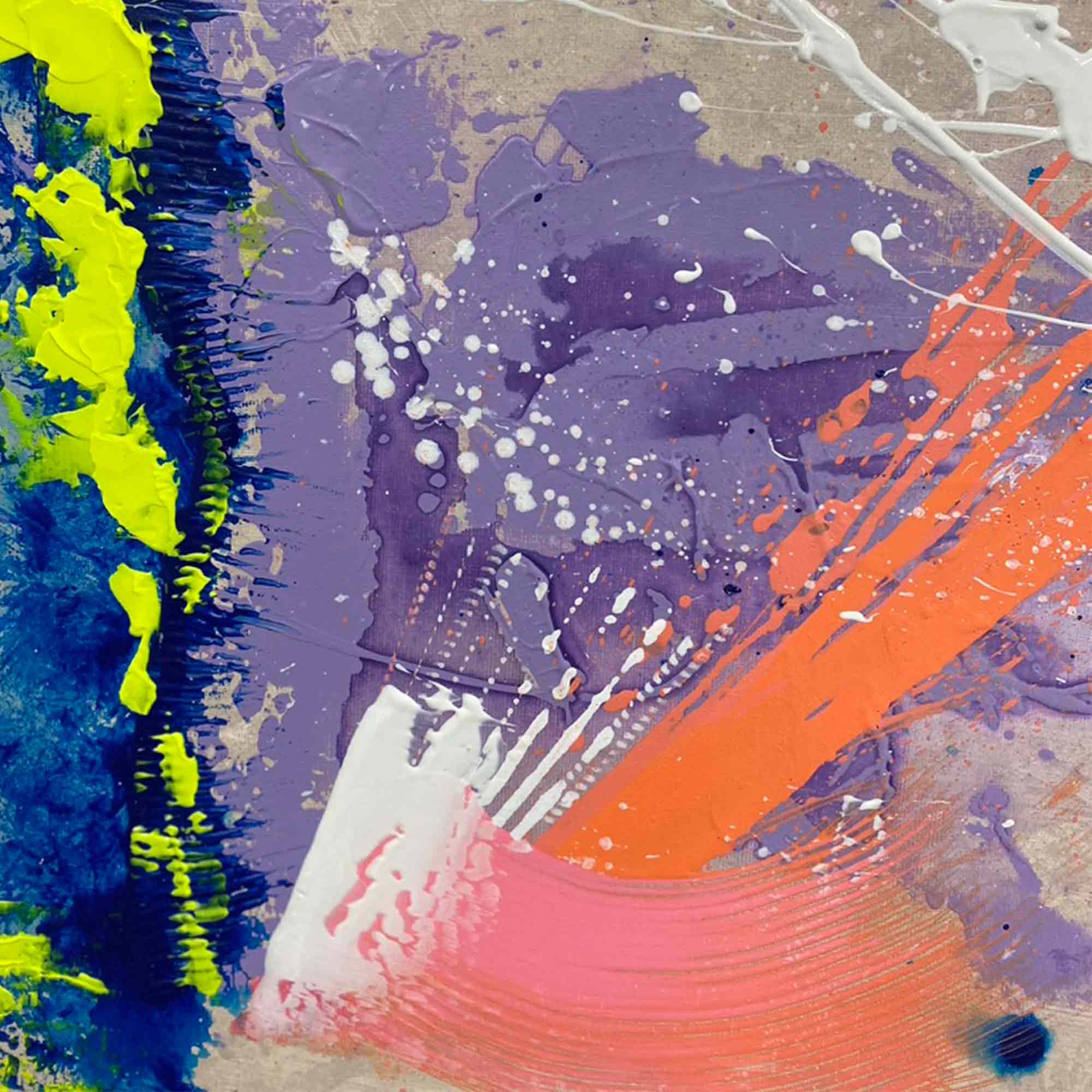 Abstraktes Leinwandgemälde „EXPECTATIONS – REWARD“ von Sophie Friederichs in 50×70 cm mit strukturierten Acrylschichten in warmen Erd- und Akzentfarben, dynamische abstrakte Komposition mit emotionaler Tiefe.