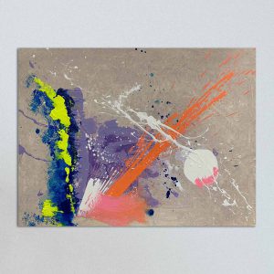 Abstraktes Leinwandgemälde „EXPECTATIONS – REWARD“ von Sophie Friederichs in 50×70 cm mit strukturierten Acrylschichten in warmen Erd- und Akzentfarben, dynamische abstrakte Komposition mit emotionaler Tiefe.