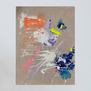 Abstraktes Originalgemälde „EXPECTATIONS – RESTART“ von Sophie Friederichs im Format 60 × 80 cm mit strukturierter Acrylmalerei, organischen Formen und dynamischer Farbkomposition. Moderne Leinwandkunst zum Thema Neuanfang, Transformation und Wachstum.