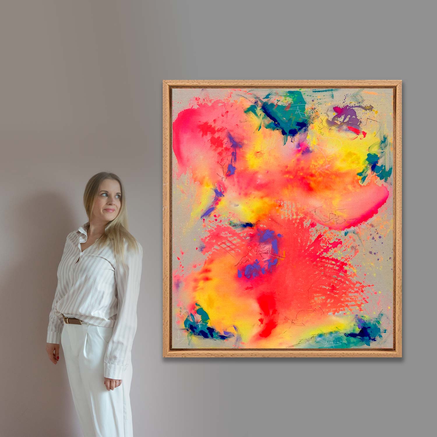 Abstrakte Malerei zu fairen Preisen online kaufen Sophie Friedercish - abstrakte Wohnkunst für Dein Zuhause oder Deine Gescgäftsräume